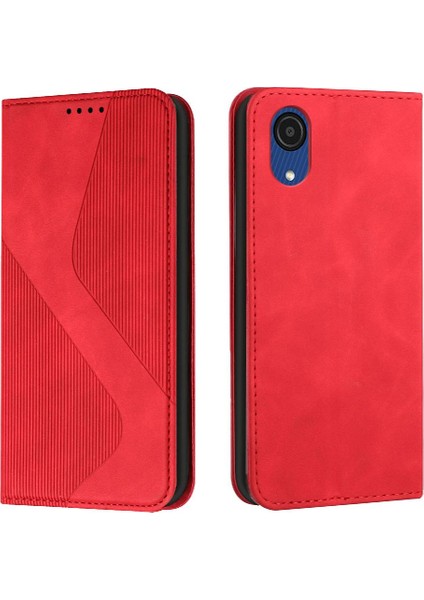 BDT Boutique Samsung Galaxy A03 Çekirdek Manyetik Cüzdan Kickstand Pu Deri Kart (Yurt Dışından)