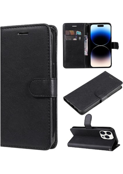 Iphone 15 Pro Için Flip Case Yüksek Kaliteli Deri Iş Cüzdan Telefon (Yurt Dışından)