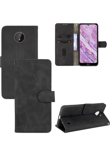 BDT Boutique Kart ile Nokia C10 Deri Folio Flip Case Kart Ekleme Için Kılıf (Yurt Dışından)