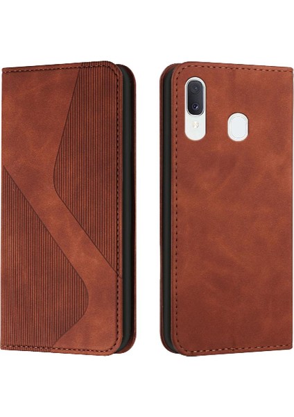 Samsung Galaxy A40 Için Kılıf Folio Kapak Cüzdan Kickstand Pu Deri Kart (Yurt Dışından)