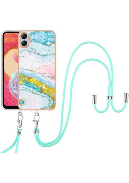 Samsung Galaxy A04E Mermer Anti-Scratch Yumuşak Crossbody Kordon Için Kılıf (Yurt Dışından)