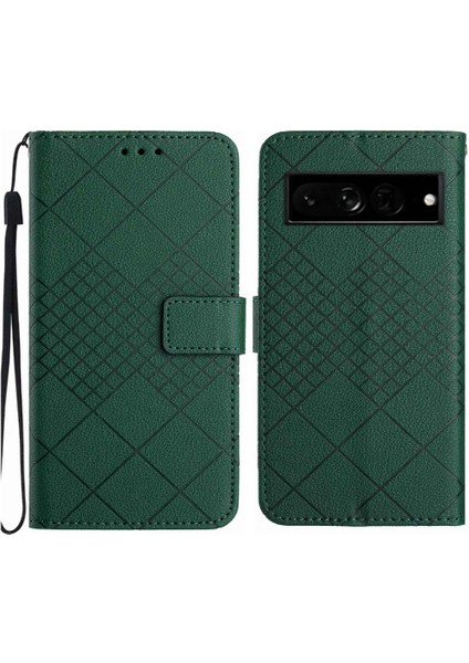 Google Pixel 7 Pro Için Flip Case Manyetik Kapak Kart Yuvası El ile Standı (Yurt Dışından)