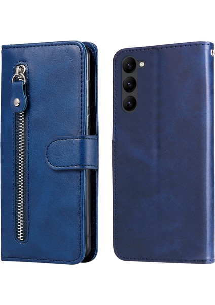 Ile Uyumlu Samsung Galaxy S24 Plus Moda Fermuar Çevirme Deri Telefon Kılıfı Kart Tutuculu Manyetik Cüzdan Telefon Kılıfı (Yurt Dışından) fırsatları
