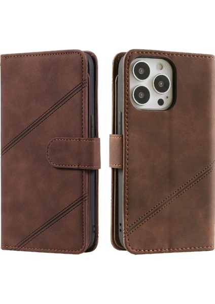 IPhone 14 Için Kılıf Pro Manyetik Bileklik Cüzdan Flip Folio Kart Tutucu Pu (Yurt Dışından)