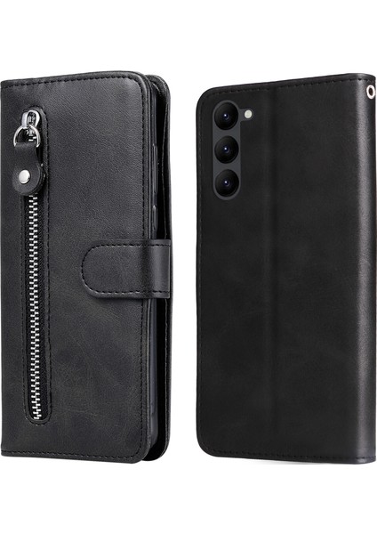 Ile Uyumlu Samsung Galaxy S24 Moda Fermuar Çevirme Deri Telefon Kılıfı Kart Tutuculu Manyetik Cüzdan Telefon Kılıfı (Yurt Dışından) fırsatları