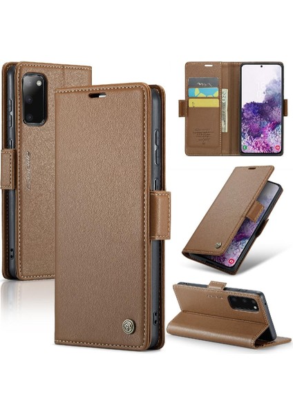 Samsung Galaxy S20 Kickstand Kart Yuvası Darbeye Dayanıklı Durumda (Yurt Dışından)