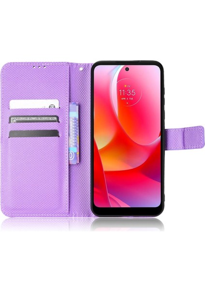 Motorola Moto G Güç 2022 Kart Tutucu Kickstand Manyetik Cüzdan (Yurt Dışından) indirimleri