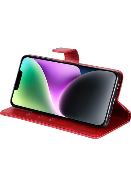 Ile Uyumlu iPhone 15 Moda Fermuar Çevirme Deri Telefon Kılıfı Kart Tutuculu Manyetik Cüzdan Telefon Kılıfı (Yurt Dışından) fırsatları