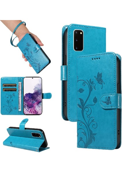 Samsung Galaxy S20 ve Kart Yuvası Cüzdan Telefon Kılıfı Kabartmalı (Yurt Dışından)