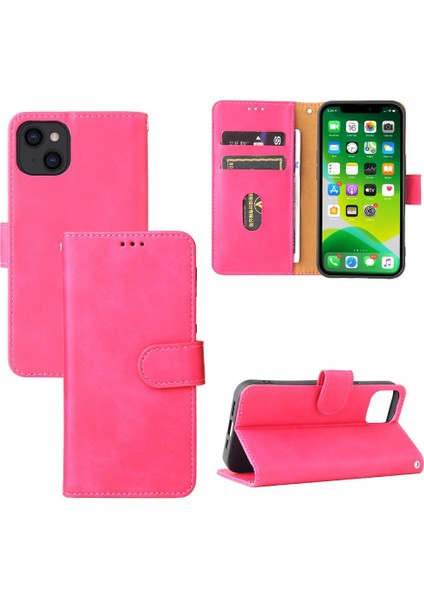Kart ile iphone 13 Kart Ekleme Deri Folio Flip Case Için Kılıf (Yurt Dışından)