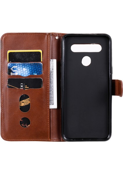 Ile Uyumlu Lg K41S/K51S Moda Fermuar Çevirme Deri Telefon Kılıfı Kart Tutuculu Manyetik Cüzdan Telefon Kılıfı (Yurt Dışından) fırsatları