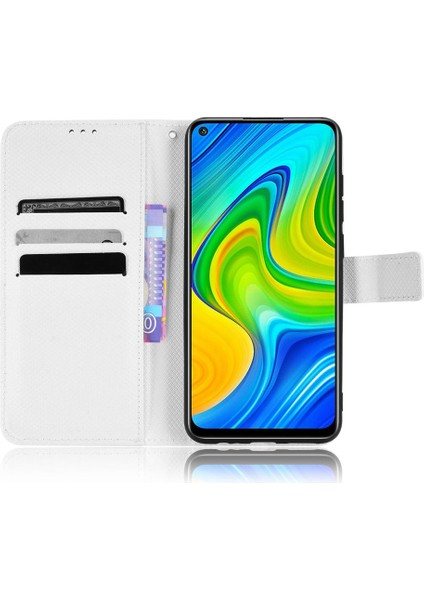 Xiaomi Redmi Not 9 Kart Tutucu Için Kickstand Manyetik Cüzdan Kapak (Yurt Dışından)