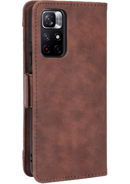 Xiaomi Poco M4 Pro Ayarlanabilir Ayrılabilir Kart Tutucu Manyetik Kapatma Deri Cüzdan Kapak (Yurt Dışından)