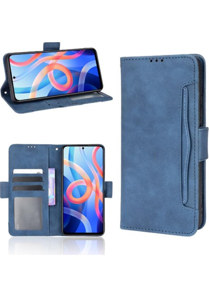 Xiaomi Poco M4 Pro Ayarlanabilir Ayrılabilir Kart Tutucu Manyetik Kapatma Deri Cüzdan Kapak (Yurt Dışından)