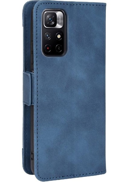 Xiaomi Poco M4 Pro Ayarlanabilir Ayrılabilir Kart Tutucu Manyetik Kapatma Deri Cüzdan Kapak (Yurt Dışından)