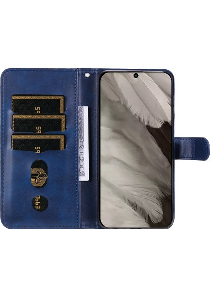 Ile Uyumlu Google Pixel 8 Moda Fermuar Çevirme Deri Telefon Kılıfı Kart Tutuculu Manyetik Cüzdan Telefon Kılıfı (Yurt Dışından) indirimleri
