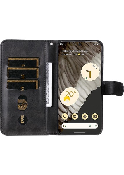 Ile Uyumlu Google Pixel 7 Pro Moda Fermuar Çevirme Deri Telefon Kılıfı Kart Tutuculu Manyetik Cüzdan Telefon Kılıfı (Yurt Dışından) indirimleri