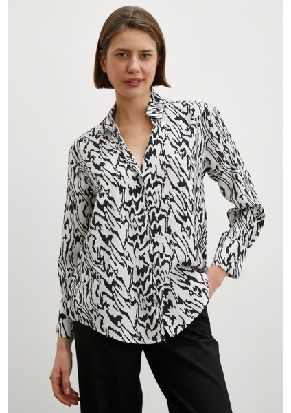 Animal Desenli Gömlek Siyah fırsatları
