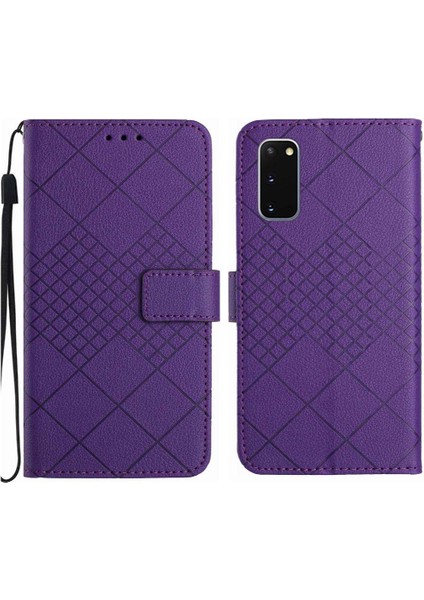 Samsung Galaxy S20 Için Flip Case Manyetik Kapak Cüzdan Pu Deri Elmas (Yurt Dışından)
