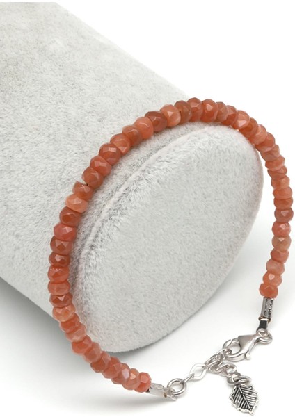 Ay Taşı Doğal Taş 925 Ayar Gümüş Bileklik