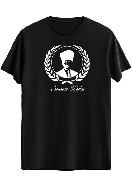 Sonsuza Kadar Baskılı Sıfır Yaka Kısa Kollu 19 Mayıs 29 Ekim Tişört