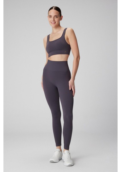 Holly Petek Desenli Yüksek Bel Tayt Antrasit fiyatları