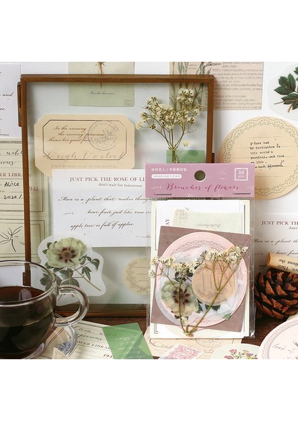 C Stili Journamm Vintage Çiçekler Damga Tarzı Deco Kırtasiye Scrapbooking Kartları Için Dıy Retro Çıkartmalar Kraft Malzemeleri Kağıt Seti (Yurt Dışından) indirimleri