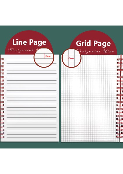 07-Çizgili Stil A5 Morandi Bobin Spiral A5 Günlüğü Defter Izgara Kağıdı Günlük Haftalık Planlayıcı Gündem Organizatör Not Defteri Okul Ofis Malzemeleri Kırtasiye (Yurt Dışından) indirimleri