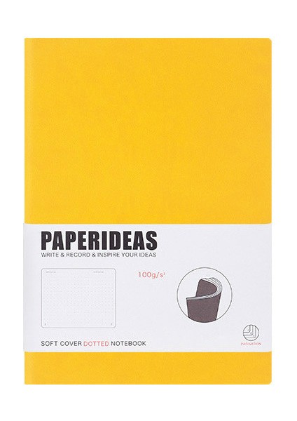 Sarı Stil A5 Noktalı A5 Duotone Bullet Noktalı Günlük Basit Planlayıcı Günlüğü Yumuşak Kapaklı Defter (Yurt Dışından)