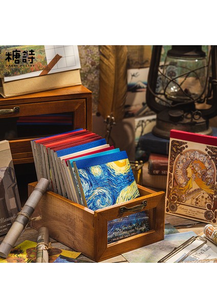 No.3 Tarzı 60 Yaprak Van Gogh Boyama Bloknot Sülfürik Asit Kağıt Malzeme Kitap Eski Kolaj Günlük Tutma Dekorasyon Okul Kırtasiye (Yurt Dışından)
