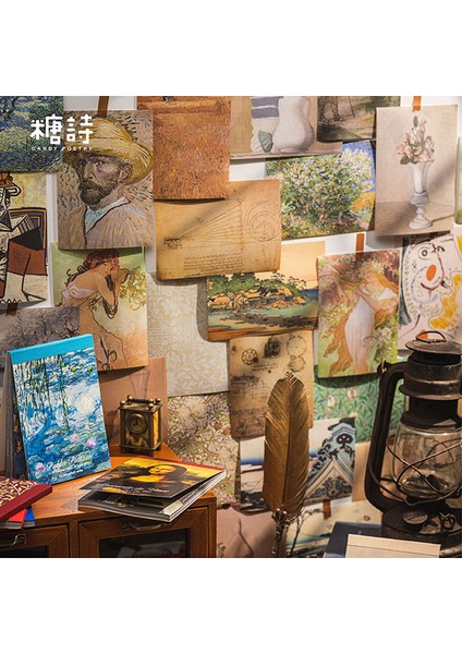 No.3 Tarzı 60 Yaprak Van Gogh Boyama Bloknot Sülfürik Asit Kağıt Malzeme Kitap Eski Kolaj Günlük Tutma Dekorasyon Okul Kırtasiye (Yurt Dışından)