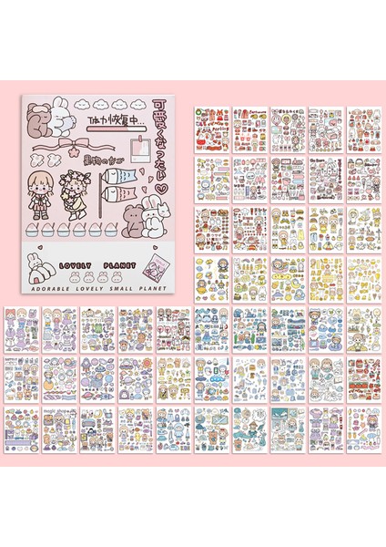 No.3 Tarzı 50 Yaprak Sevimli Kız El Hesabı Çıkartmaları Seti Dıy Dekorasyon Kawaii El Hesabı Defter Fincan Deseni Çıkartmalar Kırtasiye (Yurt Dışından)