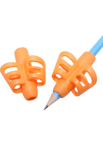 Turuncu Tarzı En Tutucu Iki Parmak Silikon Bebek Öğrenme Yazma Aracı Yazma Kalem Yazma Düzeltme Cihazı Çocuk Kırtasiye (Yurt Dışından)