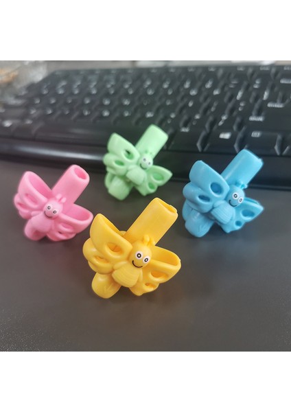 Altın ​​stil En Tutucu Kelebek Yazma Duruş Düzeltici Iki Fnger Silikon Kalemlik Öğrenci Çocuk Öğrenme Yazma Araçları (Yurt Dışından) fırsatları