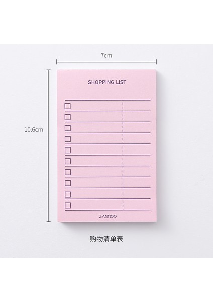 7ALIŞVERIŞ Listesi Tablosu Stili Yapışkan Değil Bloknotlar Basit Plan Öğrenci Günlük Defter Zaman Yönetimi Öğrenme Etiketi Saat Takvimi Hafta Planlayıcısı Ofis Etiketi (Yurt Dışından)