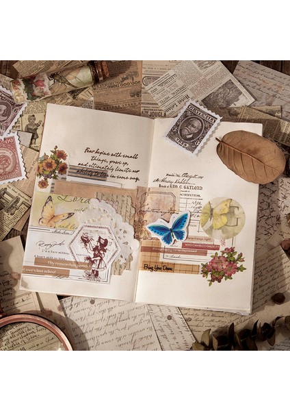 D Stili Dimi Ack Küçük Kafes Retro Öğeler Malzeme Kağıt Vintage Scrapbooking Etiket Çanta Günlüğü Albümü Önemsiz Dergi Planlayıcısı (Yurt Dışından) indirimleri