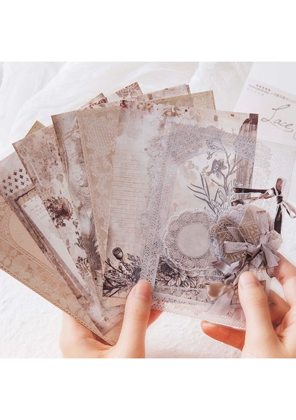 B Tarzı 30 Yaprak Dantel Vintage Dıy Scrapbooking Malzeme Kağıt Günlük Tutma Karalama Defteri Süsleme Malzemeleri Dekoratif Kırtasiye (Yurt Dışından) fiyatları