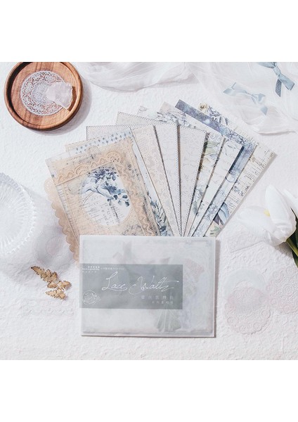 B Tarzı 30 Yaprak Dantel Vintage Dıy Scrapbooking Malzeme Kağıt Günlük Tutma Karalama Defteri Süsleme Malzemeleri Dekoratif Kırtasiye (Yurt Dışından) modelleri