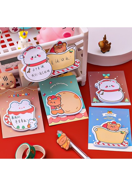 No.3 Tarzı 30 Yaprak Kawaii Bloknot Yer Imleri Yaratıcı Noel Yapışkan Notlar Yayınlandı Planlayıcısı Kırtasiye Okul Malzemeleri Kağıt Çıkartmalar (Yurt Dışından)
