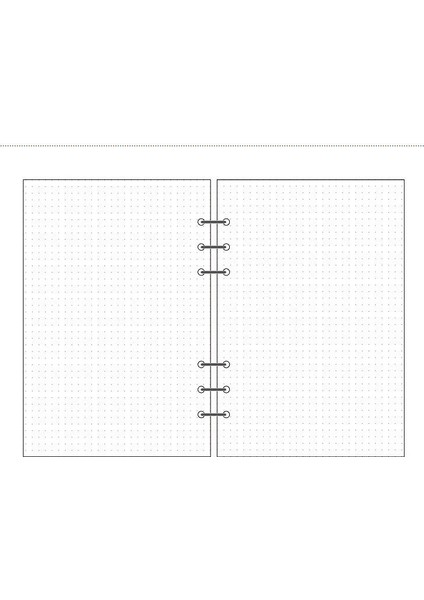 Nokta Stili A6 A5 A6 A7 Gevşek Yaprak Defter Dolum Spiral Bağlayıcı Planlayıcı Iç Sayfa Kağıt Içi Mandıra Haftalık Aylık Plan Yapılacaklar Çizgi Nokta Izgarası (Yurt Dışından)