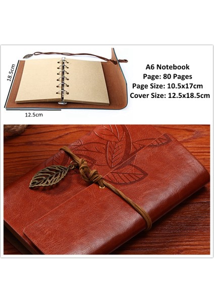 D-Açık Kahverengi Tarzı Vintage Kalın Kağıt Defter Pu Deri Dergisi Incil Günlüğü Sketchbook Çizim Boyama Grafiti Yumuşak Kapak Siyah Kağıt (Yurt Dışından)