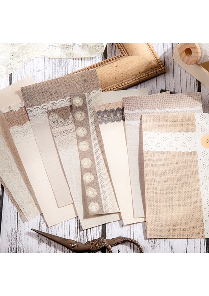 H Tarzı Journamm Dantel Serisi Malzeme Deco Kırtasiye Scrapbooking Kartları Için Günlük Tutma Yaratıcı Dıy Estetik Malzemeler Kağıt (Yurt Dışından) modelleri