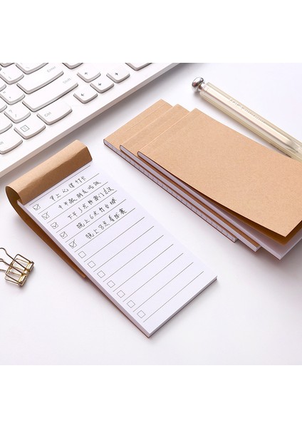B Tarzı Cep Kraft Kağıt Bloknot Not Defteri Kırtasiye Scrapbooking Not Defteri Yapılacaklar Listesi Gözyaşı Kontrol Listesi Not Defteri (Yurt Dışından)
