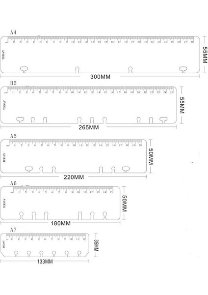 Şerit Tarzı B5 Cetvel A4 B5 A5 A6 A7 Pp Mat Buzlu Planlayıcı Gündem Dokibook 6 Delikli Gevşek Yaprak Spiral Defter Düzenleyici (Yurt Dışından)