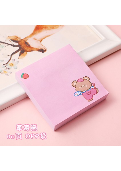 Bir Stil ve Sevimli Çizgi Ayı Yapışkan Mesaj Notları Bloknot Günlüğü Sabit Pullar Karalama Defteri Dekoratif Kawaii N Kez Yapışkan (Yurt Dışından)