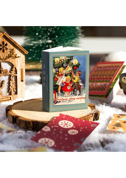 E Stili Eets Noel Partisi Retro Malzeme Kitap Bloknot Mesaj Notları Dekoratif Kırtasiye Scrapbooking Günlüğü Albümü Etikel (Yurt Dışından) modelleri