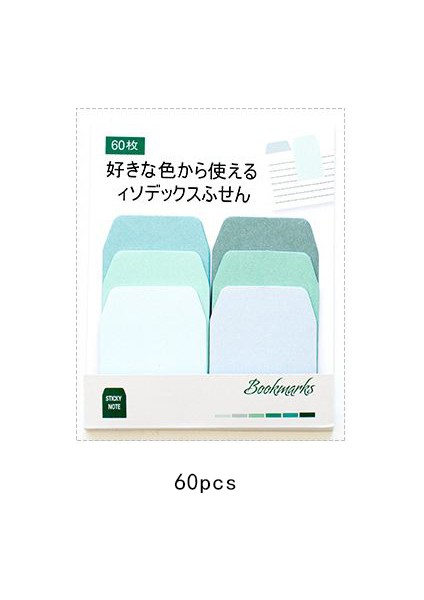 No.4 Tarzı 60 Sheetpack Degrade Renk Yapışkan Not Dikiş Not Defteri Çıkartmaları Sevimli Bloknot Dıy Kawaii Kırtasiye Öğrenci Günlüğü Malzemeleri (Yurt Dışından)