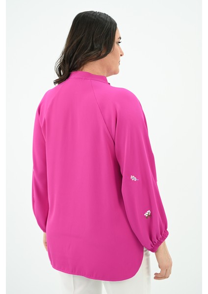 Kadın Nakış Detaylı Uzun Kollu Bluz 1715-24 modelleri