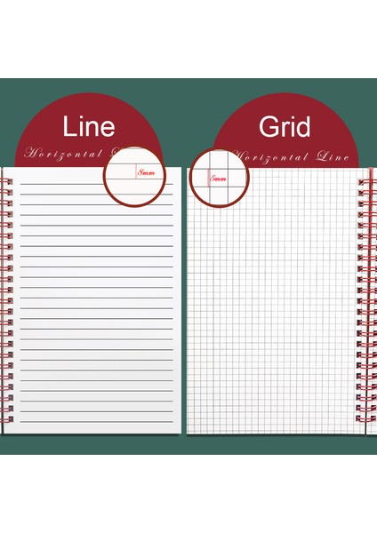 Bordo Tarzı A5 Morandi Bobin Spiral A5A4B5 Günlüğü Defter Izgara Kağıdı Günlük Haftalık Planlayıcı Gündem Not Defteri Okul Ofis Malzemeleri Kırtasiye (Yurt Dışından)