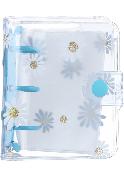 Papatya A-Mavi Stili Mini Dosya Klasörü 3 Delikli Gevşek Yaprak Dolum Defter Kapağı El Hesabı Günlüğü Halkalı Binder Iç Sayfalar Günlüğü Kitap (Yurt Dışından)